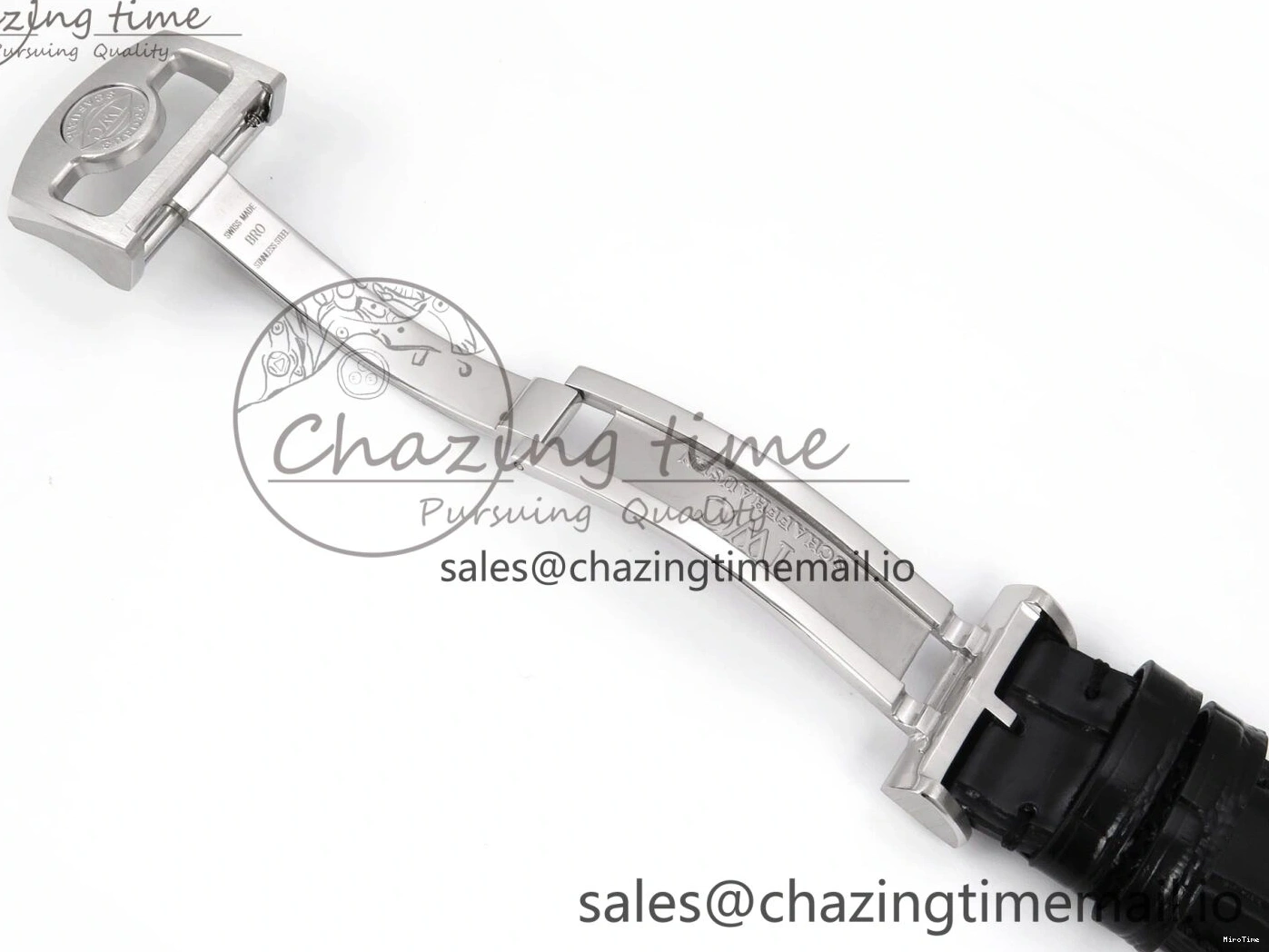 MIROTIME 0127 Portugieser Automatic SS IW501704 APSF 1:1 Best Edition Blue Dial on Black Leather Strap A HighPerformance 7008